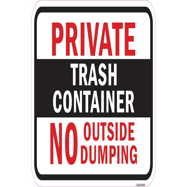 Signmission Safety Sign, 12 in Height, Aluminum, 18 in Length, 24816 A-1218-24816 - main